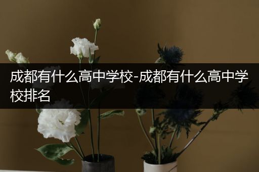 成都有什么高中学校-成都有什么高中学校排名