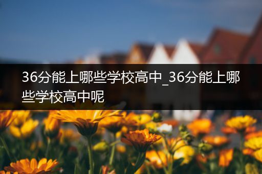 36分能上哪些学校高中_36分能上哪些学校高中呢