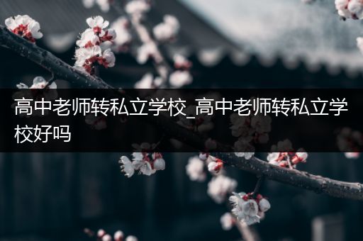 高中老师转私立学校_高中老师转私立学校好吗