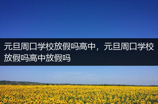 元旦周口学校放假吗高中，元旦周口学校放假吗高中放假吗