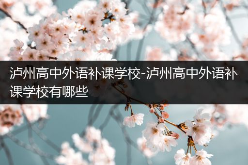 泸州高中外语补课学校-泸州高中外语补课学校有哪些