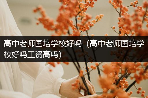 高中老师国培学校好吗（高中老师国培学校好吗工资高吗）