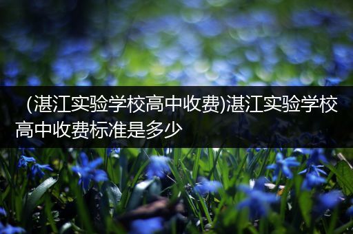 （湛江实验学校高中收费)湛江实验学校高中收费标准是多少