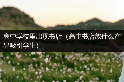 高中学校里出现书店（高中书店放什么产品吸引学生）