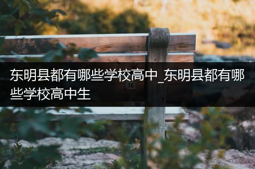 东明县都有哪些学校高中_东明县都有哪些学校高中生