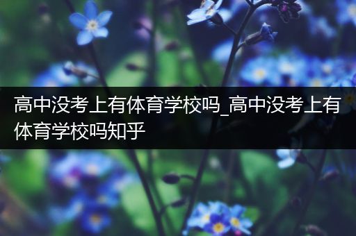 高中没考上有体育学校吗_高中没考上有体育学校吗知乎