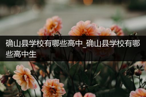 确山县学校有哪些高中_确山县学校有哪些高中生