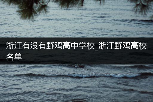 浙江有没有野鸡高中学校_浙江野鸡高校名单