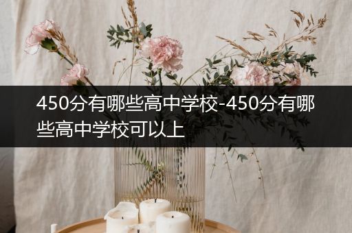 450分有哪些高中学校-450分有哪些高中学校可以上