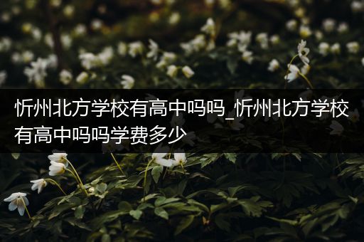 忻州北方学校有高中吗吗_忻州北方学校有高中吗吗学费多少