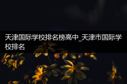 天津国际学校排名榜高中_天津市国际学校排名