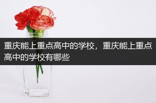 重庆能上重点高中的学校，重庆能上重点高中的学校有哪些