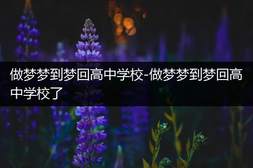 做梦梦到梦回高中学校-做梦梦到梦回高中学校了