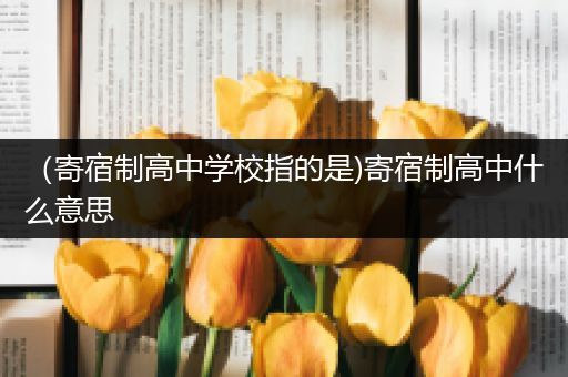 （寄宿制高中学校指的是)寄宿制高中什么意思