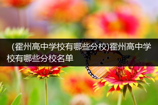 （霍州高中学校有哪些分校)霍州高中学校有哪些分校名单