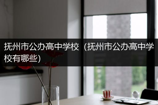 抚州市公办高中学校（抚州市公办高中学校有哪些）