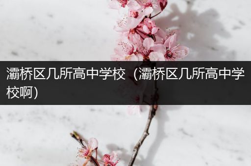灞桥区几所高中学校（灞桥区几所高中学校啊）