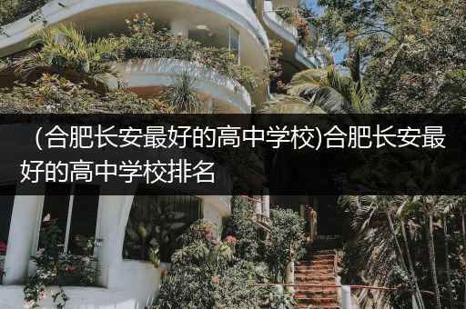 （合肥长安最好的高中学校)合肥长安最好的高中学校排名