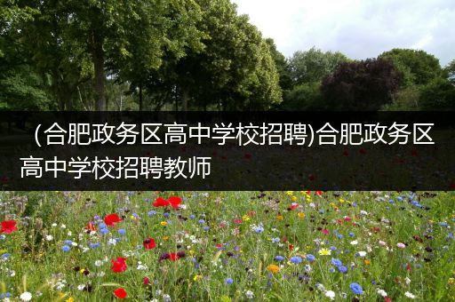 （合肥政务区高中学校招聘)合肥政务区高中学校招聘教师