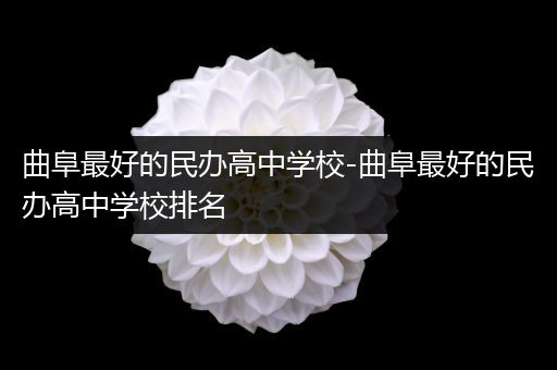 曲阜最好的民办高中学校-曲阜最好的民办高中学校排名