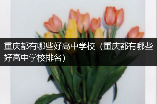 重庆都有哪些好高中学校（重庆都有哪些好高中学校排名）