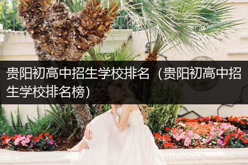 贵阳初高中招生学校排名（贵阳初高中招生学校排名榜）