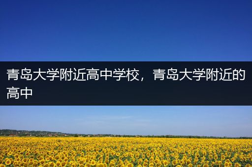 青岛大学附近高中学校，青岛大学附近的高中