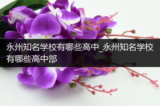 永州知名学校有哪些高中_永州知名学校有哪些高中部