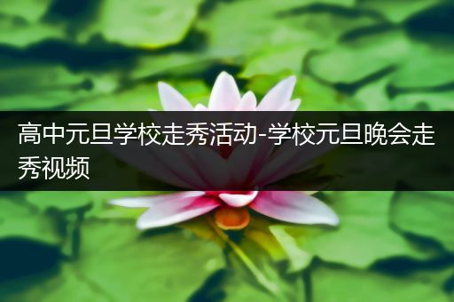 高中元旦学校走秀活动-学校元旦晚会走秀视频