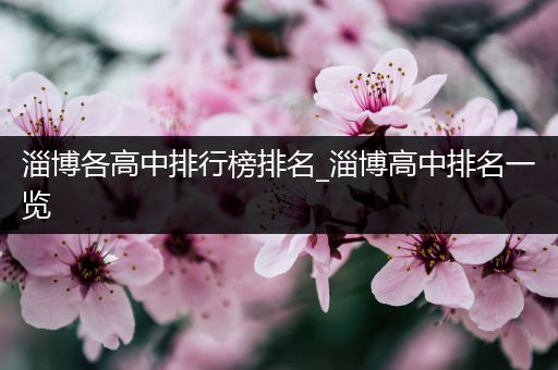 淄博各高中排行榜排名_淄博高中排名一览