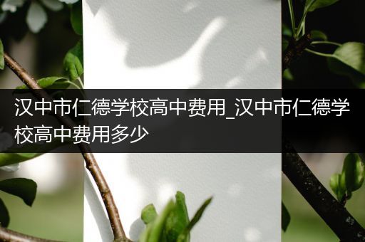 汉中市仁德学校高中费用_汉中市仁德学校高中费用多少