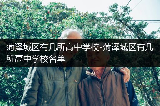 菏泽城区有几所高中学校-菏泽城区有几所高中学校名单