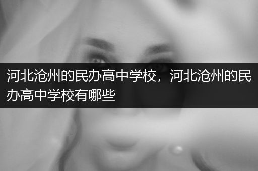河北沧州的民办高中学校，河北沧州的民办高中学校有哪些