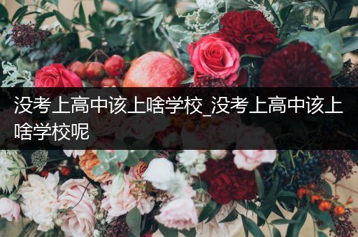 没考上高中该上啥学校_没考上高中该上啥学校呢