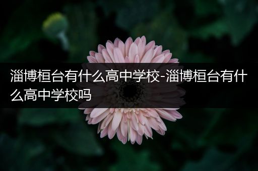 淄博桓台有什么高中学校-淄博桓台有什么高中学校吗