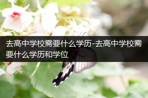 去高中学校需要什么学历-去高中学校需要什么学历和学位
