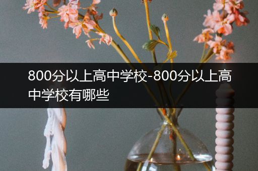800分以上高中学校-800分以上高中学校有哪些