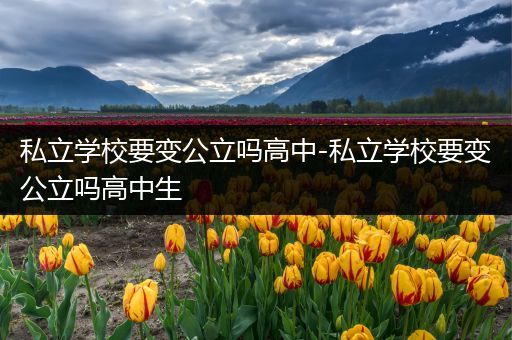 私立学校要变公立吗高中-私立学校要变公立吗高中生
