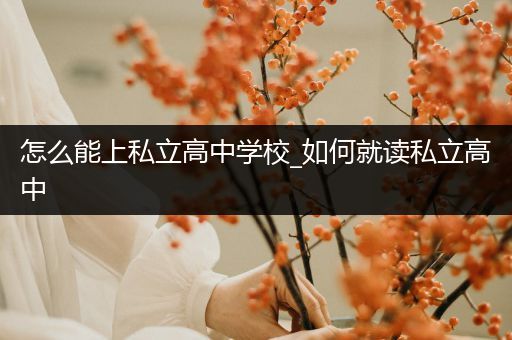 怎么能上私立高中学校_如何就读私立高中