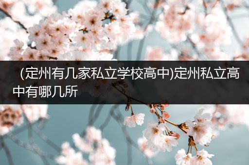 （定州有几家私立学校高中)定州私立高中有哪几所