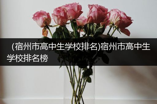 （宿州市高中生学校排名)宿州市高中生学校排名榜