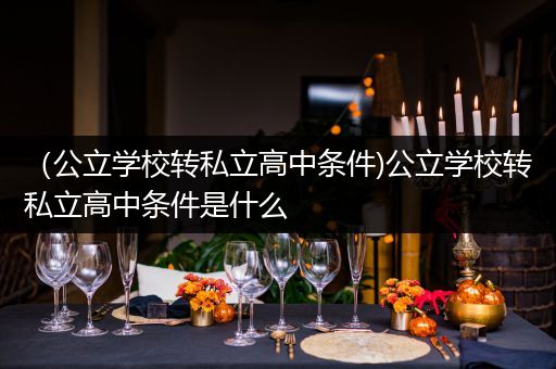 （公立学校转私立高中条件)公立学校转私立高中条件是什么