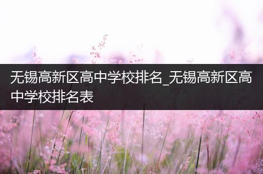无锡高新区高中学校排名_无锡高新区高中学校排名表