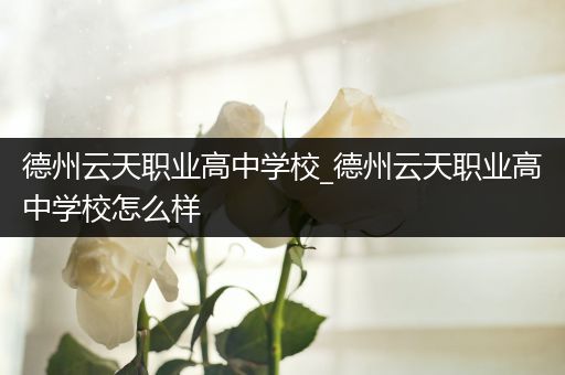 德州云天职业高中学校_德州云天职业高中学校怎么样