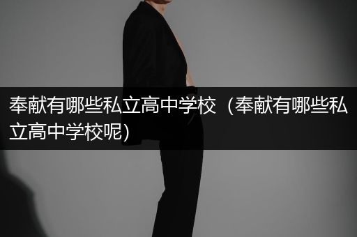 奉献有哪些私立高中学校（奉献有哪些私立高中学校呢）