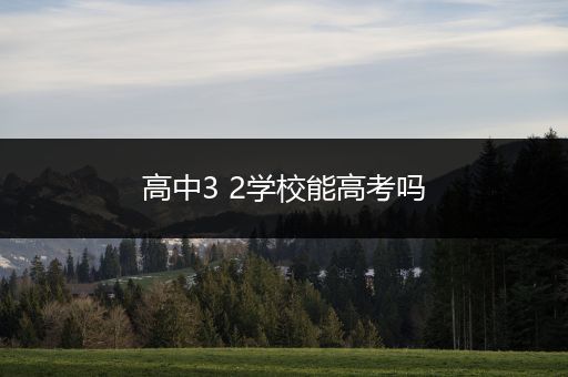 高中3 2学校能高考吗