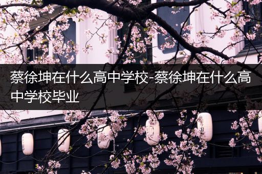 蔡徐坤在什么高中学校-蔡徐坤在什么高中学校毕业