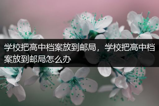 学校把高中档案放到邮局，学校把高中档案放到邮局怎么办