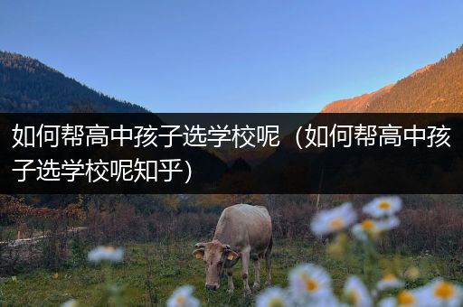 如何帮高中孩子选学校呢（如何帮高中孩子选学校呢知乎）