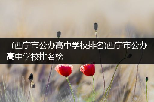（西宁市公办高中学校排名)西宁市公办高中学校排名榜
